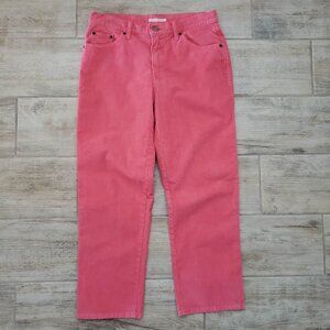 Lucky Brand Corduroy Crop Jeans Women's Melon Mid Rise Authentic Straight 8/29
